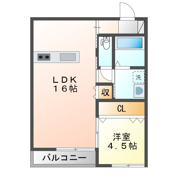 サウザンドプレイスＢの間取り