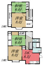 【間取り】 | 佐倉市千成３丁目戸建