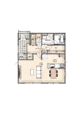【間取り】 | 高知市城山町 | 1階