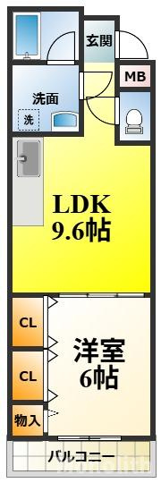 コリーヌ池上の間取り