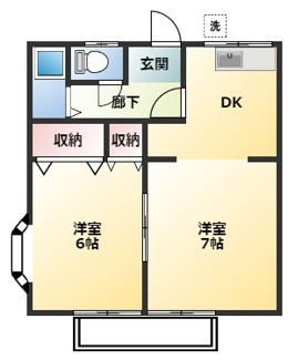 【間取り】 | 市野コーポA棟