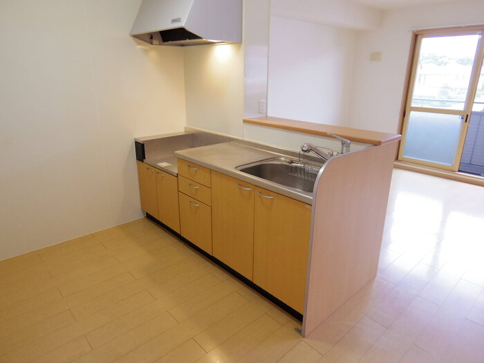 リビングタウンひたち野 Ａのキッチン|カウンターキッチン(浄水器対応型水栓)