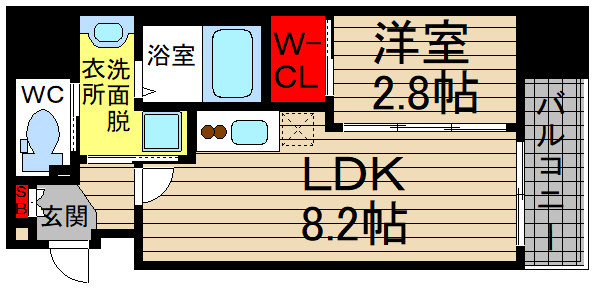 レジデンスナンバミナミの間取り