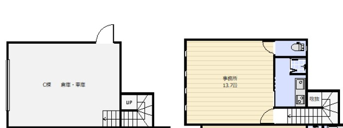 羽曳野市島泉　貸倉庫の間取り