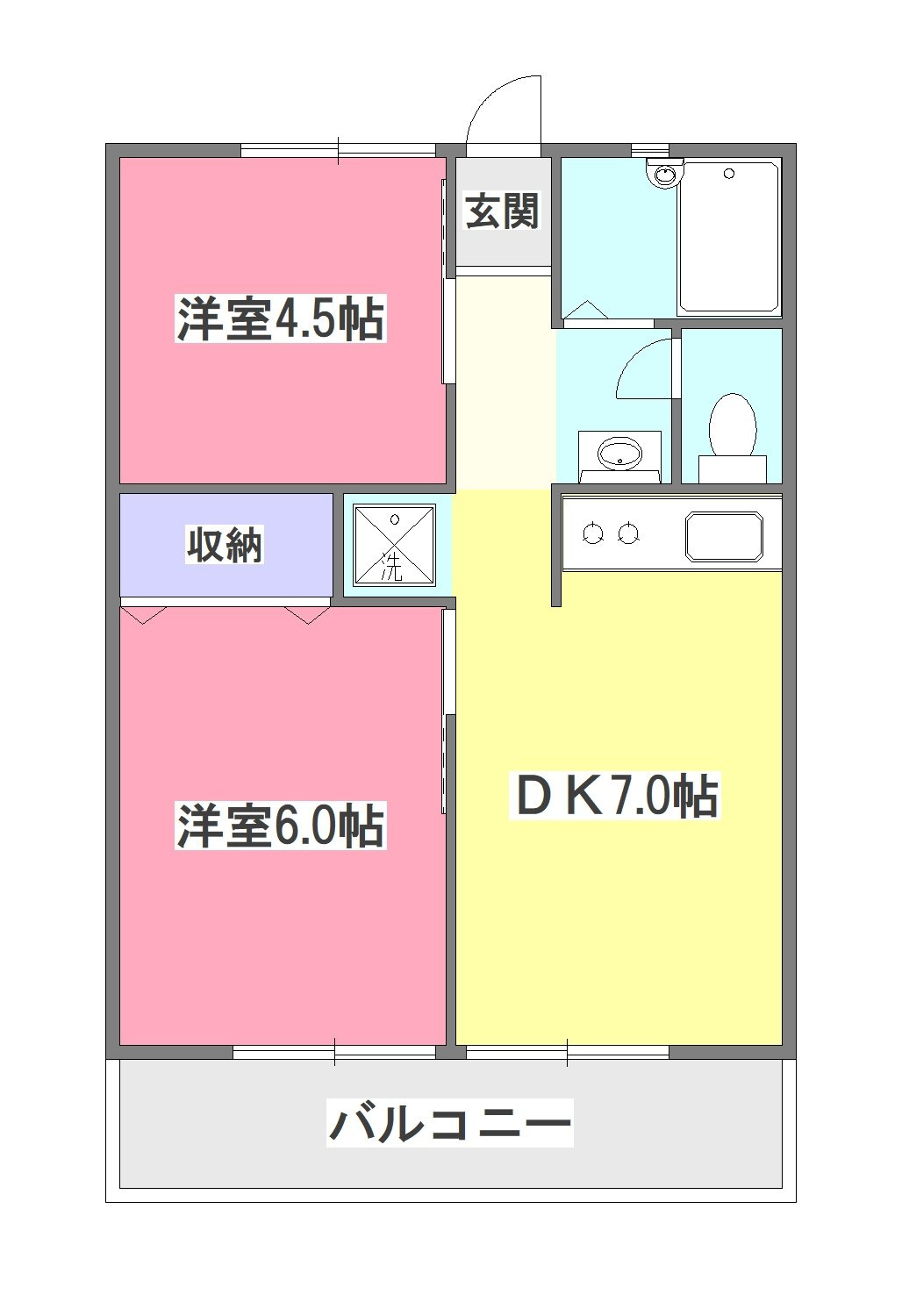 竹丘コーポの間取り