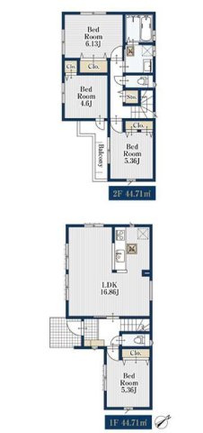 横浜市港南区上永谷4丁目14-6新築戸建て★仲介手数料無料★の間取り