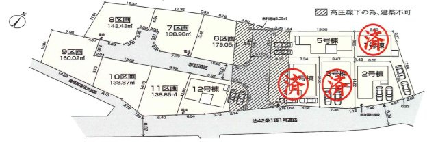 青梅市今寺2丁目　全12区画の区画図