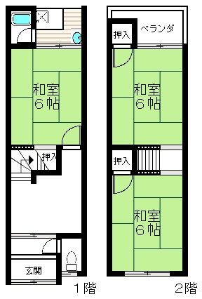 【間取り】 | 山科勧修寺貸家