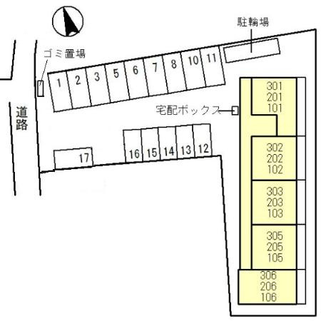 D-PLACE城西の区画図