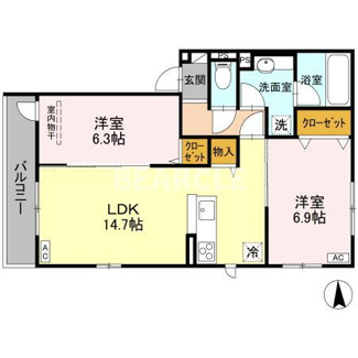 【間取り】 | エンラージ西院