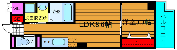 トモ南堀江の間取り