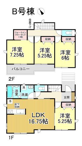 【同施工物件ご案内可能】知多市新知字南新生 全3棟 の間取り