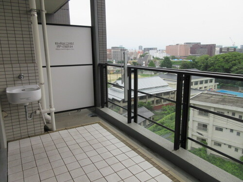 アンピール熊本城のバルコニー