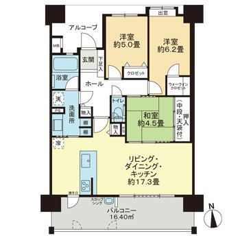 アンピール熊本城の間取り