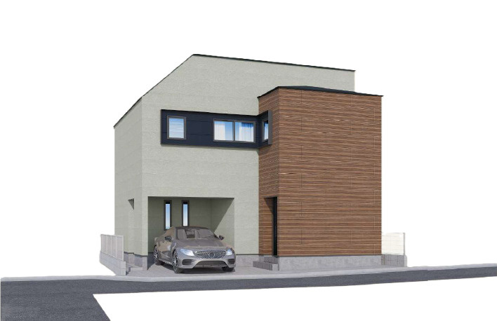 練馬区貫井4丁目　階段付ロフト×車庫付　快適住宅　限定1棟の外観パース