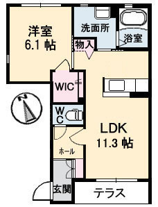 ヴィラージュ　弐番館 の間取り