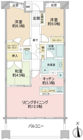 ライオンズ田無ウエストプレイスの間取り