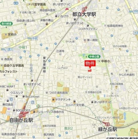 La Perla Jiyugaokallの地図
