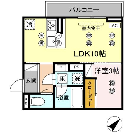 【間取り】 | （仮称）ディアライズ旭通りB棟