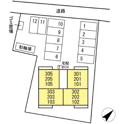 【区画図】 | （仮称）ディアライズ旭通りB棟