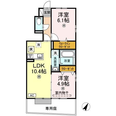 ソレイユ　A棟の間取り