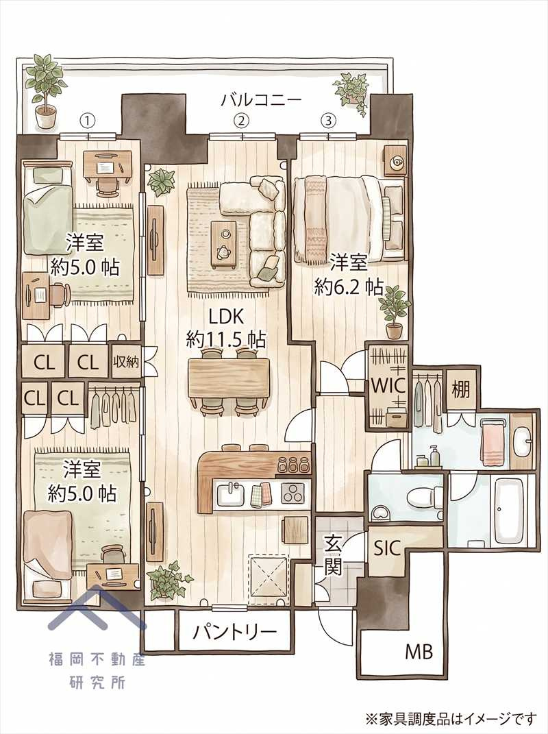 照葉ザ・タワーの間取り
