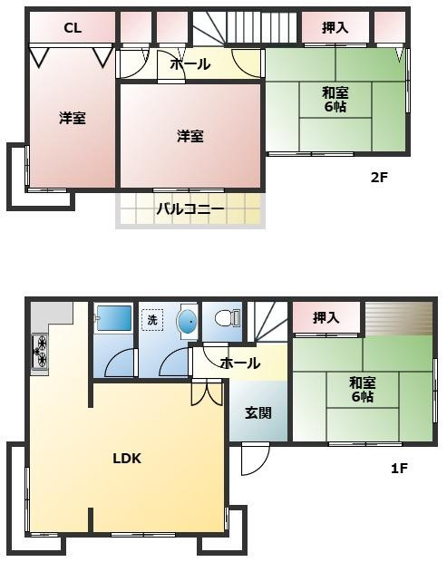 久喜市菖蒲町新堀　中古一戸建ての間取り|4LDKで子ども部屋も在宅ワークも両立しやすい間取り♪