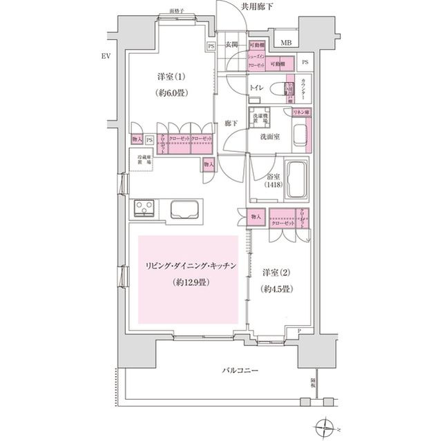 ディームス木場の間取り