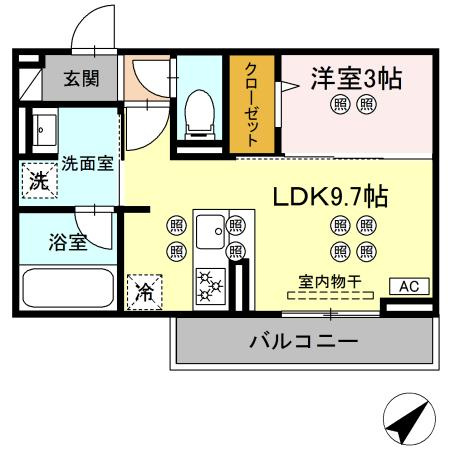 【間取り】 | （仮称）ディアライズ旭通りB棟