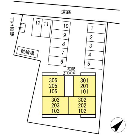 【区画図】 | （仮称）ディアライズ旭通りB棟