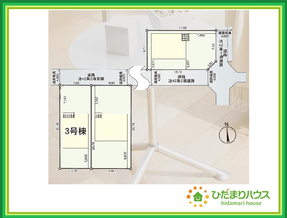 郡山市桜木第2　新築戸建　3号棟の区画図|小中学校まで、それぞれ徒歩15分圏内！公園も近く子育て環境良好です(^^)/
