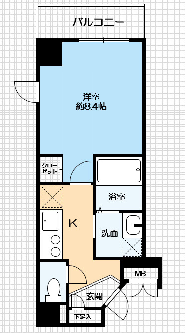 L'sステューディオ岡本の間取り