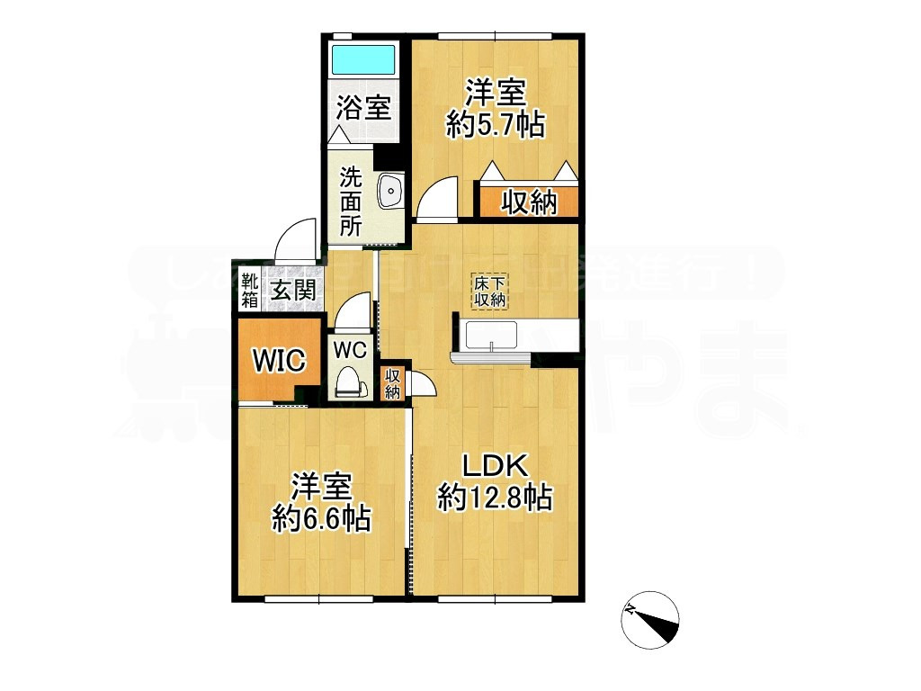 フルール若江の間取り