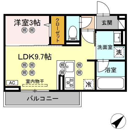 【間取り】 | （仮称）ディアライズ旭通りB棟