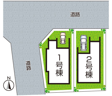 29日(土)30日(日)現地ご見学可能！　高槻市大和　全2邸の区画図|全２区画