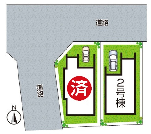 ■31日(土)1日(日)3日(祝)現地ご見学可能！　高槻市大和　全2邸の区画図|全２区画