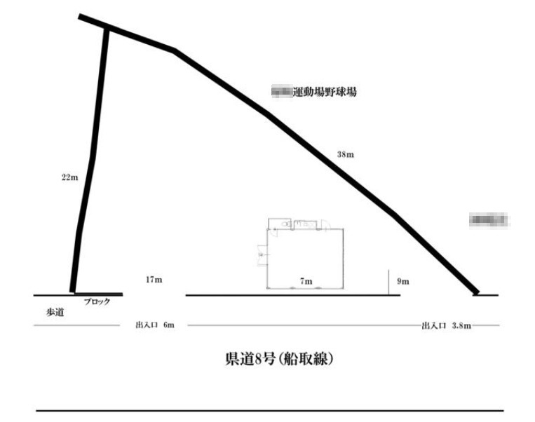 柏市塚崎の店舗事務所|配置図