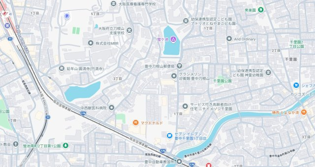 豊中市千里園　第1期　新築一戸建ての地図