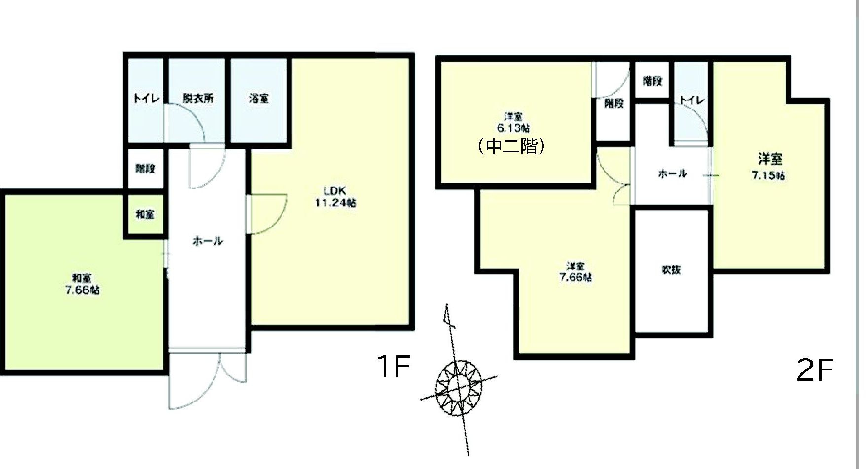高崎市楽間町KME1期　中古住宅の間取り