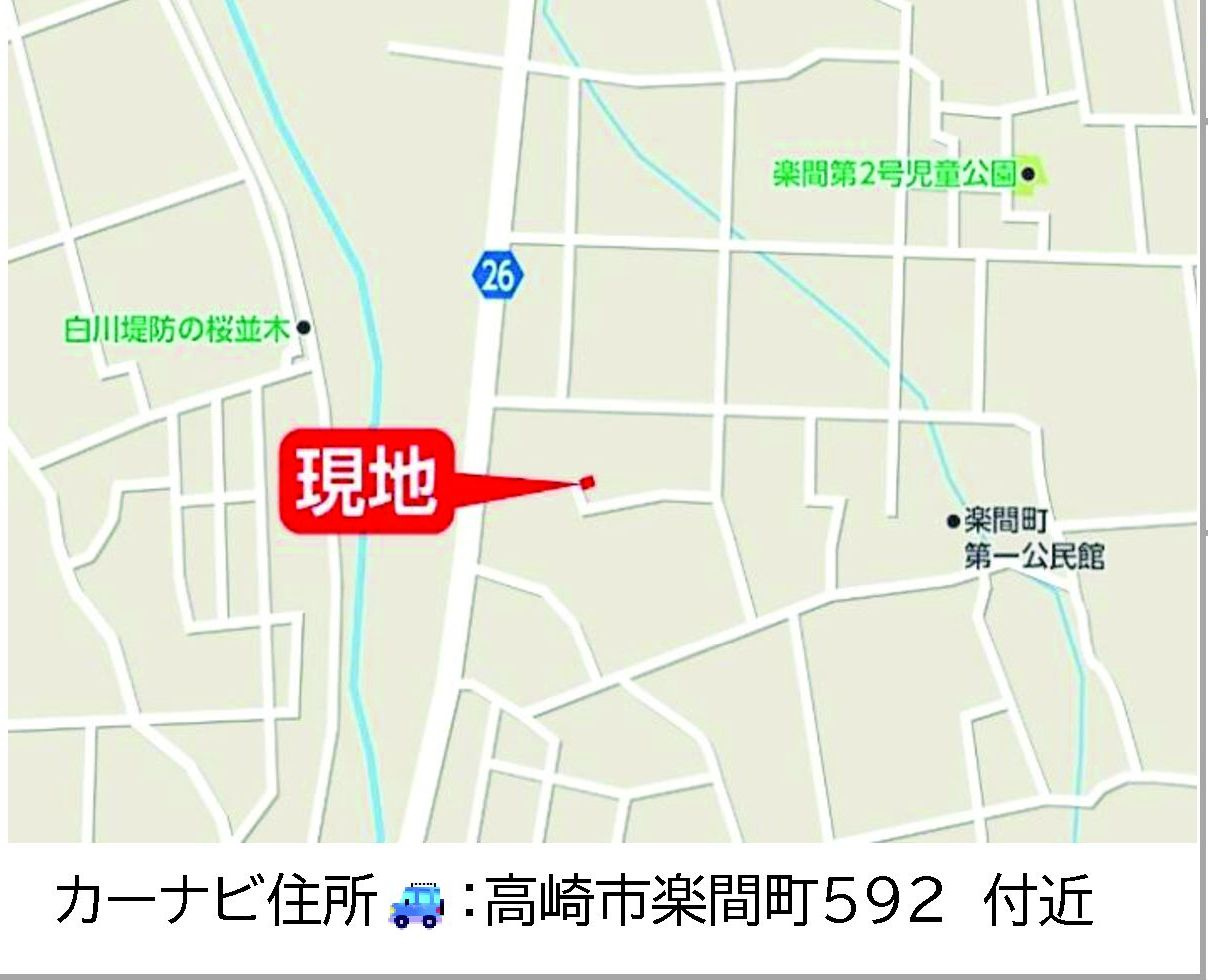 高崎市楽間町KME1期　中古住宅の地図