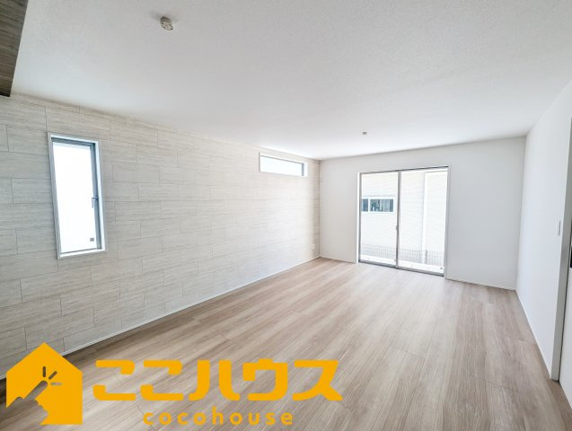 うるま市西原　新築戸建て　全4棟　4号棟の居間・リビング|LDK17.0帖