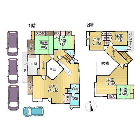 泉南郡熊取町希望が丘1丁目戸建の間取り