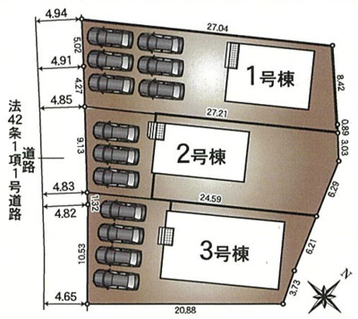 【区画図】 | 浜松市中央区舘山寺町 2期 新築一戸建て 3号棟 | 3号棟の区画図です