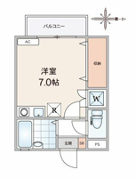 ７帖の広々ワンルーム