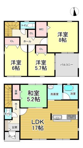 【間取り】 | クレイドルガーデン石巻市湊東第8