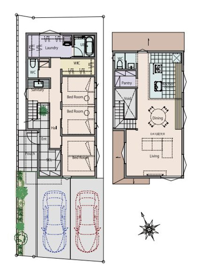 【参考プラン】 | 杉並区久我山５丁目　建築条件付売地　２区画 | 3LDK・建物面積102.27ｍ2・建物参考価格5104万円