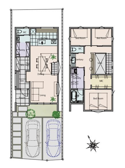 【参考プラン】 | 杉並区久我山５丁目　建築条件付売地　３区画 | 3LDK・建物面積100.60ｍ2・建物参考価格5016万円
