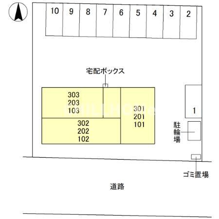 ユイエーム伊勢崎の区画図|当社、チルホームのHPもご覧ください(^^)/物件情報多数♪