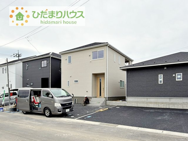 【外観】 | 常総市本石下第12　新築戸建　7号棟 | お客様をお待たせする事は、御座いません！！
当日のご見学は勿論、いつでも見れます☆彡