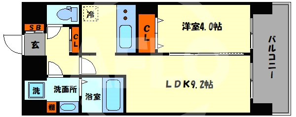 ランドセントラル梅田の間取り|ランドセントラル梅田　間取り